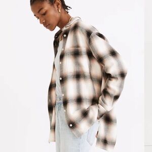 Madewell Gray Plaid Shirt